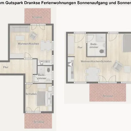 Am Gutspark Drankse Sonnenaufgang Und Sonnentag Dranske